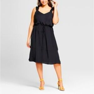 Who What Wear • Ruffle Strap Satin Cocktail Dress
